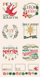 Cheer & Merriment - Christmas Songs Panel 24" x 44"
